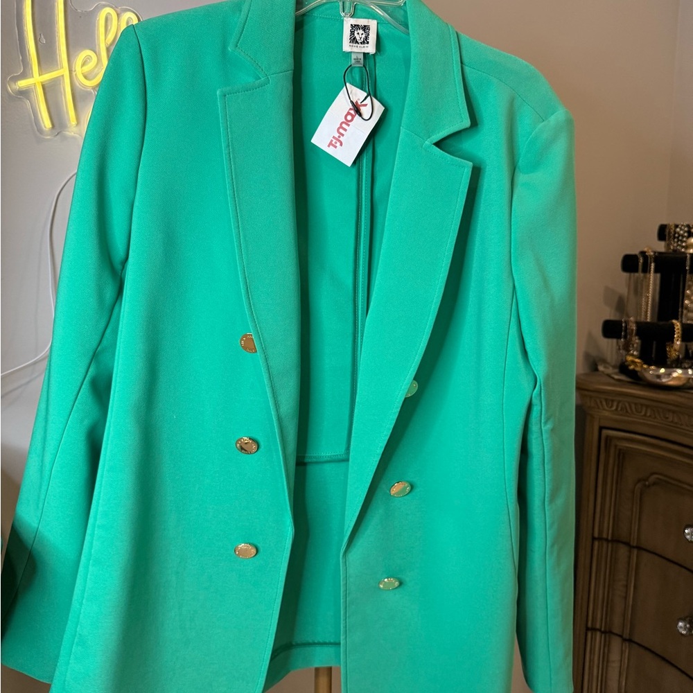 Anne Klein Vibrant Teal Blazer - Picture 4 of 11